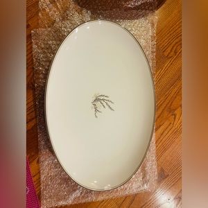 Large 16” Noritake China Japan 5509 Candice oval serving platter